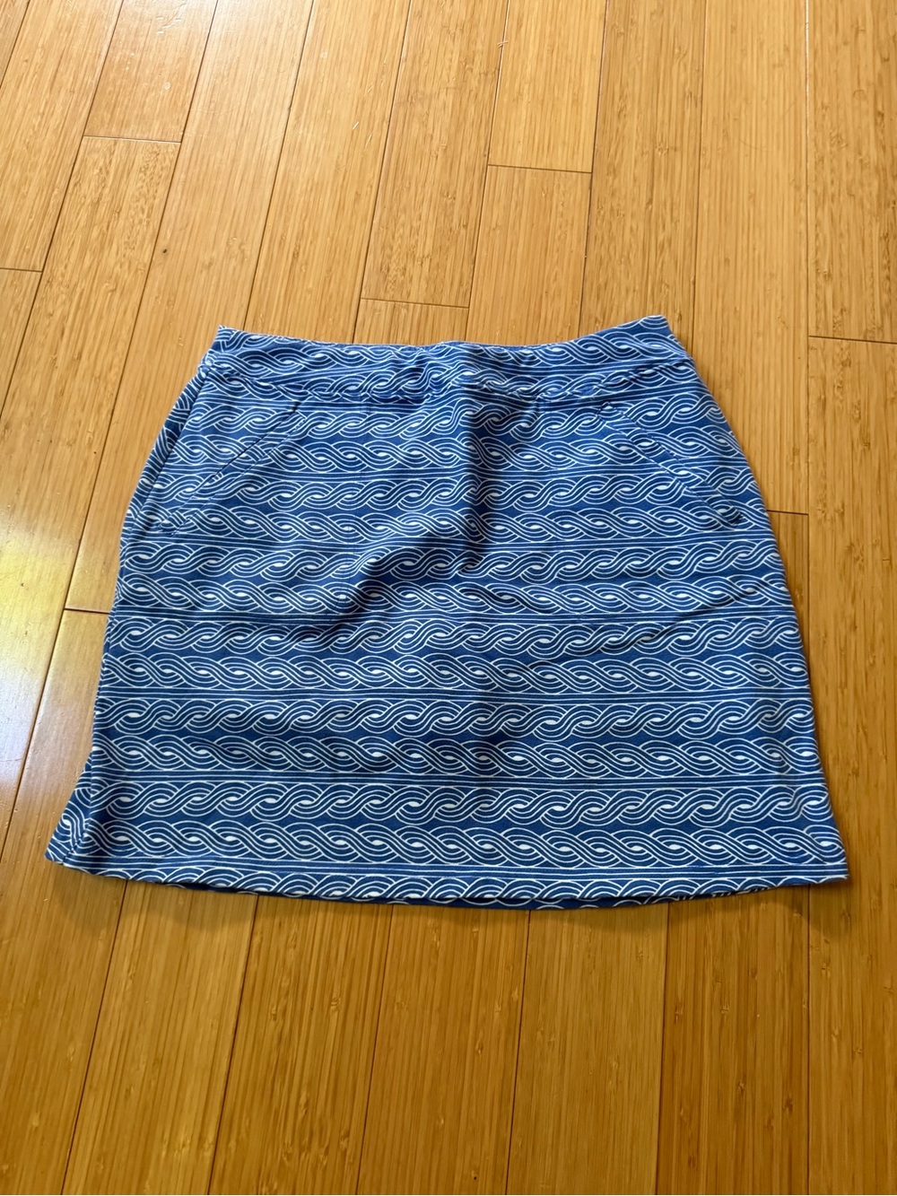 Talbots Blue Wave-Print Women's Skort, size M